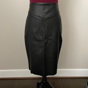 Express Black Vegan Leather Skirt